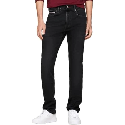 Afbeelding van Tommy Hilfiger Heren Slim Bleecker PSTR Crow Zwart MW0MW37371 Slim, Denim (Crow Black), 29W/34L, (kraai zwart), 29W / 34L