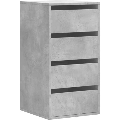 Afbeelding van Ladekast 40x41x76 cm bewerkt hout betongrijs