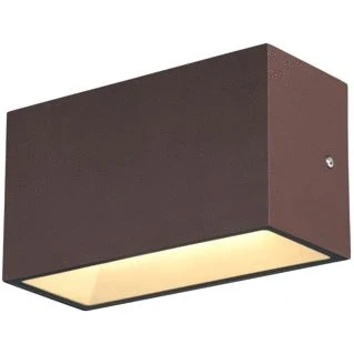 Afbeelding van Slv sitra m wl up down led wandopbouwarmatuur voor buiten roestkleurig cct switch 3000 4000 k 1005154