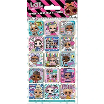 Afbeelding van Paper Projects 01.70.06.165 06.165 L.O.L L.O.L. Present Surprise Captions Sprankelende Stickers/Officieel gelicentieerd product/herbruikbaar op niet poreuze oppervlakken, wit, 19,5 cm x 9,5