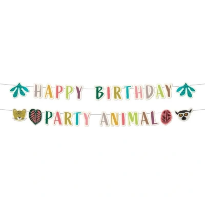 Afbeelding van Zoo Party Letterslinger Set van 2 stuks