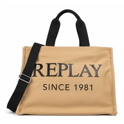 Afbeelding van REPLAY Shopper sand / zwart