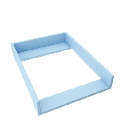 Afbeelding van REGALIK Aankleedopzetstuk voor Hemnes 500 IKEA 72cm x 50cm Afneembaar aankleedtafelopzetstuk commode in blauw Afgesloten met ABS materiaal 1mm