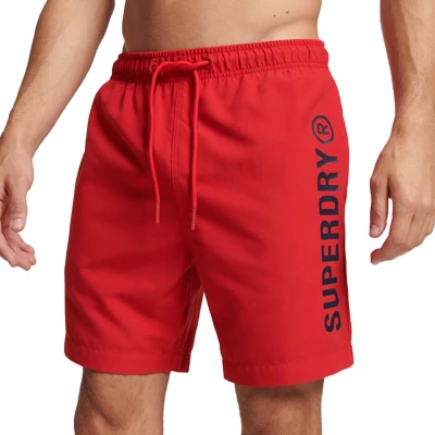Afbeelding van Superdry CORE Sport Zwemshorts, Heren, Maat: Medium, Risk red