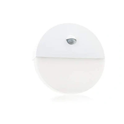Afbeelding van HUBER LED Wandlamp met bewegingssensor 140 10W, 600lm I IP54 beschermd Buitenlicht binnen, rond, wit