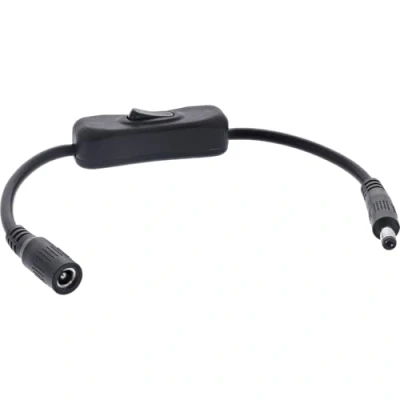 Afbeelding van InLine, Verlengkabels, DC Kabel mit Schalter (0.20 m)