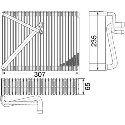 Afbeelding van Verdamper, airconditioning MAHLE AE 87 000P