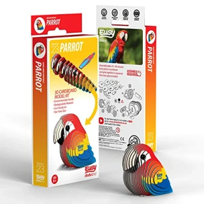 Afbeelding van Eugy Modelbouwset Parrot Junior 4,8 X 5,6 Cm Karton 7 delig