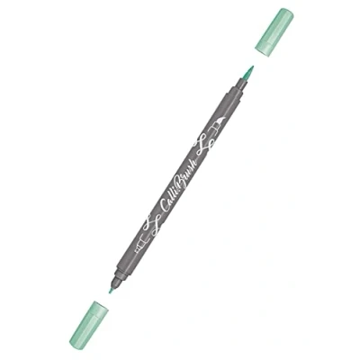 Afbeelding van Online 19057/6 Calli.Brush, Double Tip Pen met kalligrafiepunt en penseelpunt munt