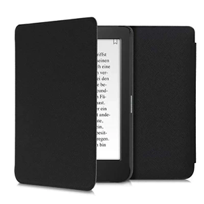 Afbeelding van kwmobile e reader hoesje compatibel met Tolino Page 2 hoes Ereader case magnetische sluiting In zwart