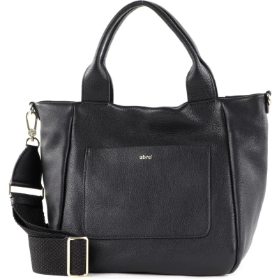 Afbeelding van abro Leren Schoudertas Leather Dalia Shopper Raquel Small Black / Gold Zwart