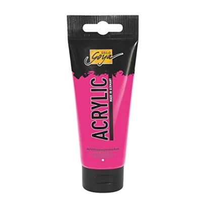 Afbeelding van Solo Goya Fluoriserend Roze Acrylverf 100ml tube Hoge kwaliteit A merk