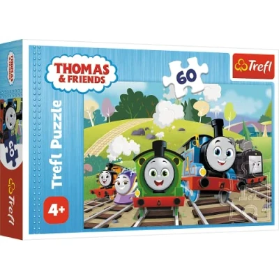 Afbeelding van Trefl Thomas &amp; Friends, Tom op Reis 60 Stukjes Puzzel Kleurrijke puzzels met Friends Sprookjesfiguren, Treinen, Creatief Vermaak, Leuk voor Kinderen vanaf 4 jaar