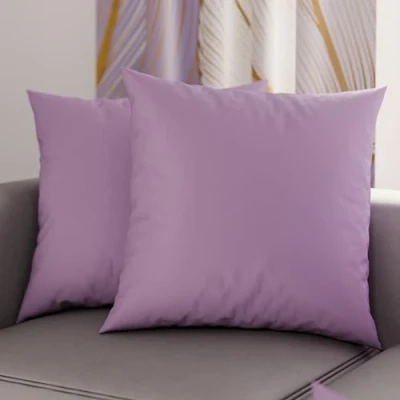 Afbeelding van PETTI Artigiani Italiani Set van 2 kussenslopen 80 x cm, effen lila kussenslopen, 100% hypoallergene microvezel, gemaakt in Italië