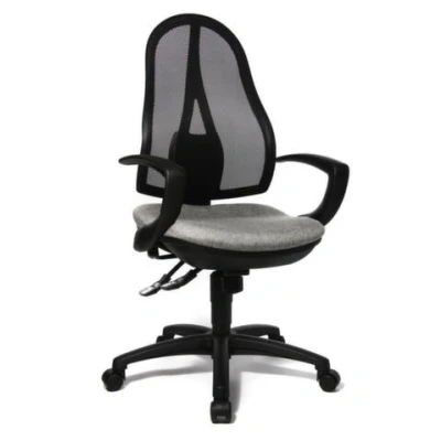 Afbeelding van Topstar OP20QG20 bureaudraaistoel Open Point SY inclusief armleuningen/stoffen bekleding zwart 0 lichtgrijs