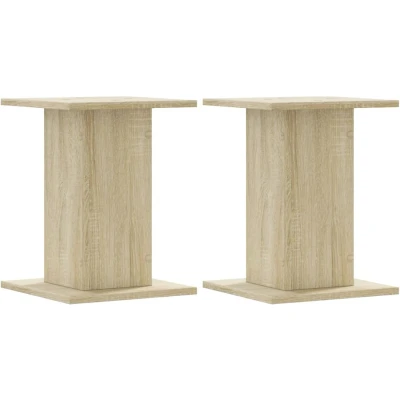 Afbeelding van vidaXL Speakerstandaards 2 st 30x30x40 cm bewerkt hout sonoma eiken
