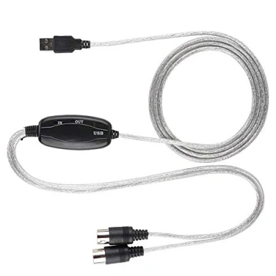 Afbeelding van USB MIDI kabel Interfacekabel, naar Converter interfaceadapter Koord Toetsenbord Muziekbewerkingslijn