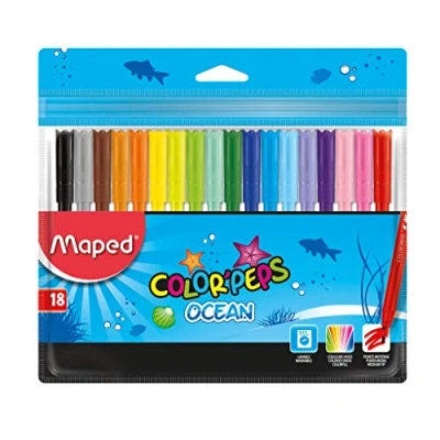 Afbeelding van Maped Color’Peps 845721, 18 kleuren, Verschillende 2 mm, Meerkleurig, Rond, Jongen/meisje