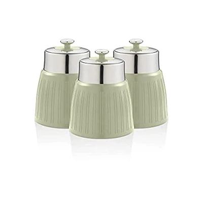 Afbeelding van Swan Retro Opbergblikken Set Van 3 Groen