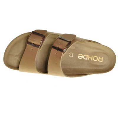 Afbeelding van Rohde Slipper 2 Gespen Beige Heren Maat 42