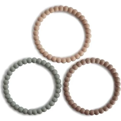 Afbeelding van mushie Bijtarmband, Clary Sage/Tuscany/Desert Sand , 3 stuks