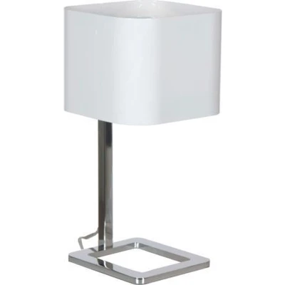 Afbeelding van Tafellamp Quadro chroom / wit 60w E27