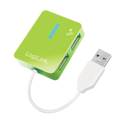 Afbeelding van LogiLink USB 2.0 Hub 4 Port, Smile, grün