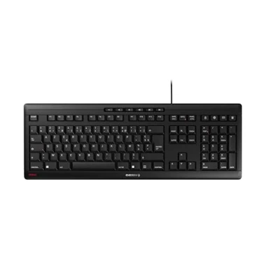 Afbeelding van CHERRY STREAM KEYBOARD, Franse layout, AZERTY toetsenbord, bedraad Blue Angel, GS goedgekeurd, SX schaarmechanisme, fluisterstille toetsaanslag, Zwart