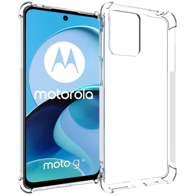 Afbeelding van Motorola Moto G14 Hoesje Siliconen en TPU (zacht) iMoshion Backcover/Softcase Transparant Telefoonhoesje