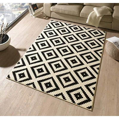Afbeelding van Vloerkleed Retro 80x150cm Creme 123vloerkleed.nl is de online webshop voor vloerkleden en woonaccessoires.