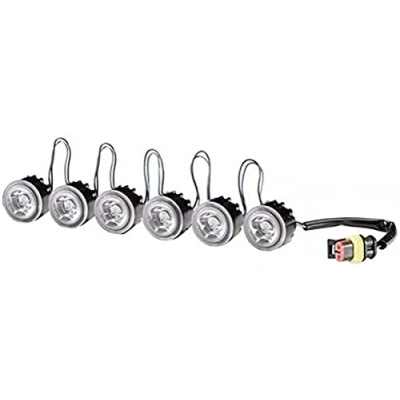 Afbeelding van HELLA VALUEFIT LED Dagrijverlichtingsset LEDayFlex 24V / 12V Rond Transparent Kabel: 120mm Voertuigfront Set 2PT 177 696 721
