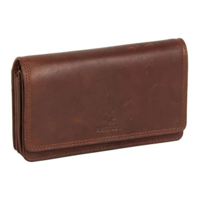 Afbeelding van MUSTANG Leren Portemonnee Como Luanda Wallet Brown Bruine