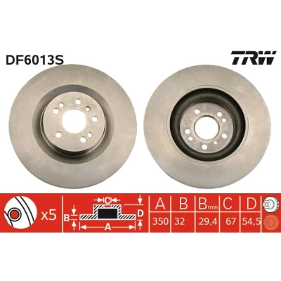 Afbeelding van Trw Remschijf DF6013S