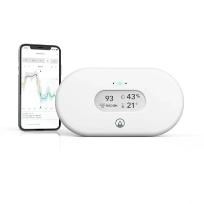 Afbeelding van Airthings View Radon 2989 Radondetector (radon, luchtvochtigheid, temperatuur) met wifiverbinding, hub functionaliteit en rustig technisch display