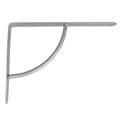 Afbeelding van AMIG Plankdrager/planksteun van metaal gelakt zilvergrijs H200 x B150 mm Tot 105 kg Plankdragers