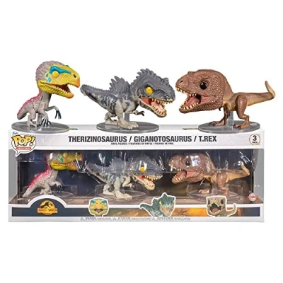 Afbeelding van Funko Pop! Jurassic World: Dominion Therizinosaurus, Giganotosaurus &amp; T Rex Exclusive 3 Pack