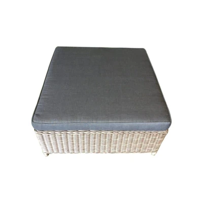 Afbeelding van Ibiza voetenbank 92x92xH37 cm grijs