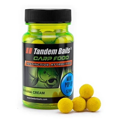 Afbeelding van Tandem Baits Karper Voer Hengelvoer Pop Ups Boilies Zig Rig Chod Haak aas Carp Food Perfection Mini Up 12 mm 30 g Bananencrème