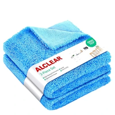 Afbeelding van ALCLEAR 820203K_2 Set van 2 microvezeldoeken voor hoogglanskeuken, microvezel keukendoek, theedoek keuken, 40 x cm, reinigt zonder krassen en strepen