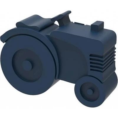 Afbeelding van Blafre Broodtrommel Tractor Navy Vakjes