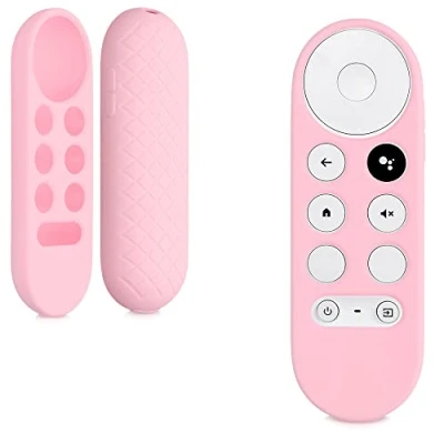 Afbeelding van kwmobile hoes geschikt voor Google Chromecast 2020 4K / 2022 HD Siliconen anti slip afstandsbediening in oudroze