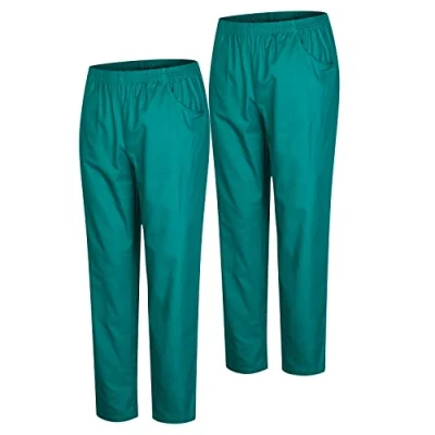 Afbeelding van MISEMIYA Verpakking van 2 stuks, uniseks, gezondheidsuniform, medische uniformen, werkbroek, Ref.8312, groen 21, L