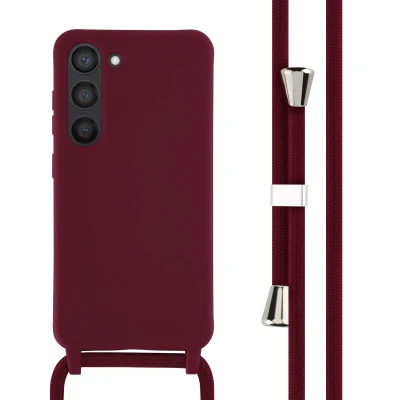 Afbeelding van Samsung Galaxy S23 Hoesje Siliconen en TPU (zacht) iMoshion Softcase/Koordhoesje/Backcover Donkerrood Telefoonhoesje