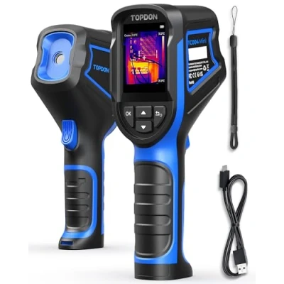 Afbeelding van TOPDON TC004 Mini warmtebeeldcamera, 240 x IR resolutie, handheld thermische camera, 15 uur batterijduur, 25 Hz beeldherhalingssnelheid, 20 C tot 450 temperatuurbereik,