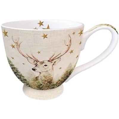 Afbeelding van Ambiente Fine Bone China Kerst Mok 0.45 L Stag Ulvar