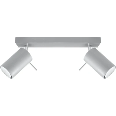 Afbeelding van LED Plafondspot grijs RING 2 x GU10 aansluiting
