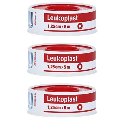 Afbeelding van Leukoplast Klassieke dressing fixatie tape hoge lijm medische om wondverbanden op zijn plaats te bevestigen 3 x 5 m 1,25 cm roll