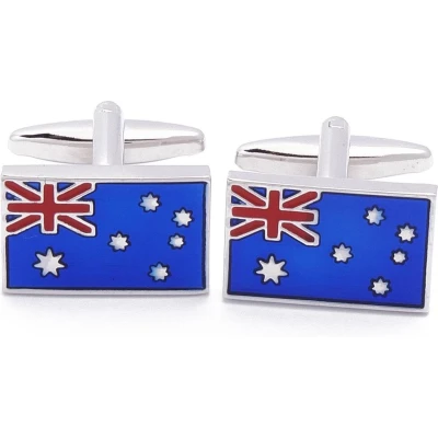 Afbeelding van Manchetknopen Australische Vlag Australie Blauw Rood