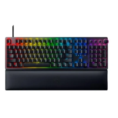 Afbeelding van RAZER Huntsman V2 Purple Switch Ger Gaming toetsenbord Kabelgebonden QWERTZ, Duits Zwart Verlicht