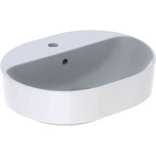 Afbeelding van Geberit VariForm opzetwastafel ellips wit KeraTect (50 x 40 cm) 1